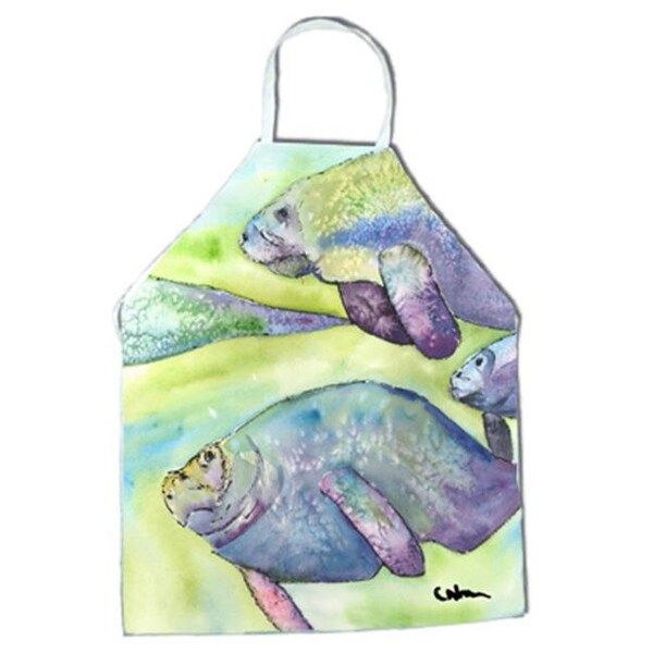 Carolines Treasures Carolines Treasures 8544APRON Manatee Apron - 27 x 31 in. 8544APRON - main